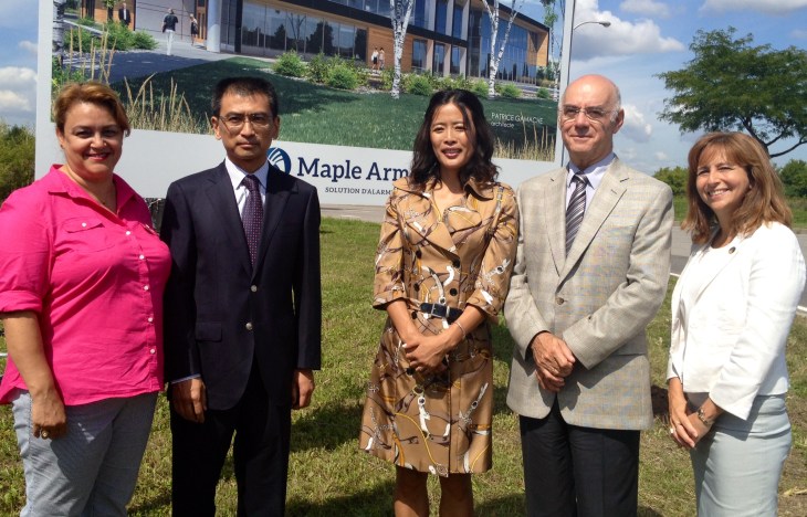 Photo inauguration Maple Armor Canada (19 août 2014)
