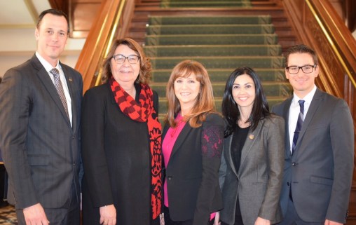 Photo caucus Montérégie (escalier)